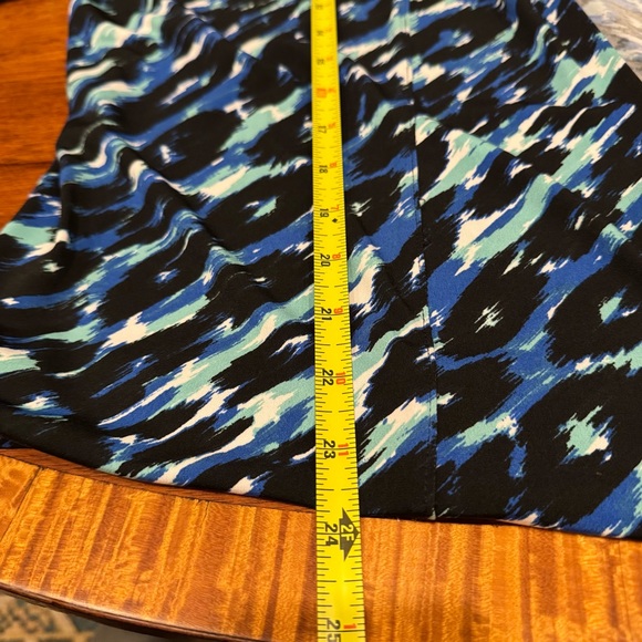 Easywear by Chico’s Open Front Cardigan Top Tab Sleeves Sz 3 XL Blue Black Green - Picture 8 of 11